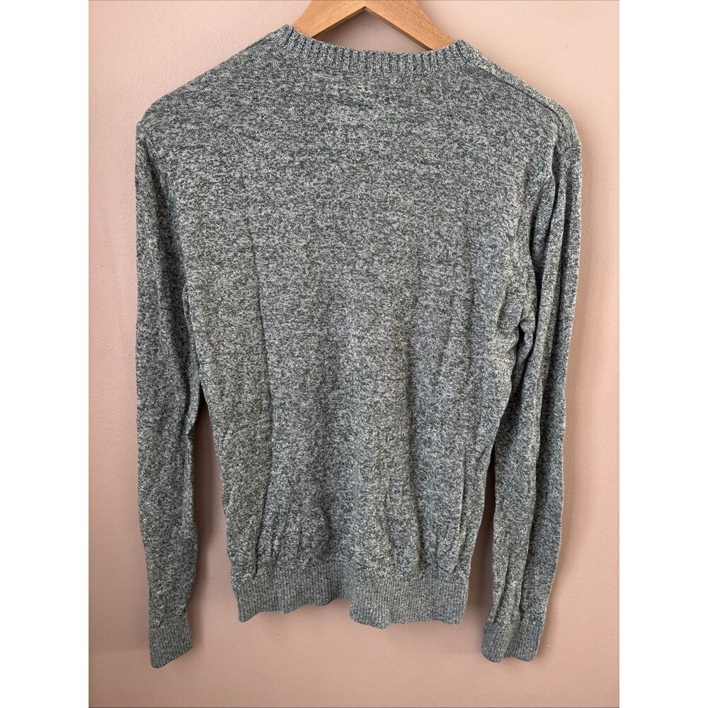 Hollister Men’s Small Green Heather Knit Crewneck Sweater Embroidered Logo - Picture 6 of 7